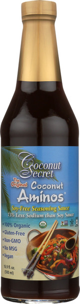 Coconut Secret: Coconut Aminos Soy Free Seasoning Sauce, 16.9 Oz