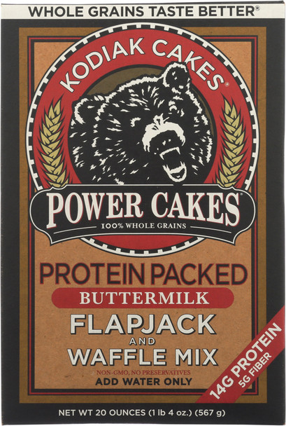 Kodiak Cakes: Flapjack And Waffle Mix Whole Grain Buttermilk, 20 Oz