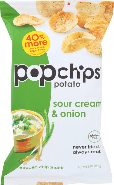 Popchips: Chip Sour Cream & Onion, 5 Oz