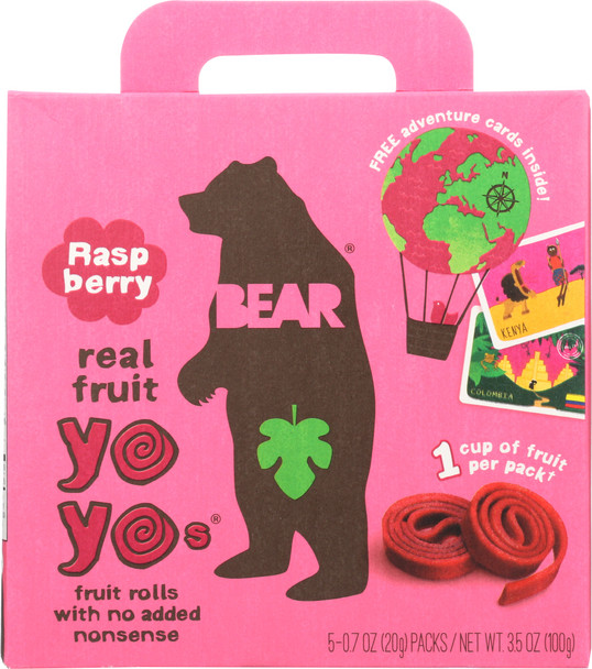 Bear Yoyo: Raspberry Fruit Rolls, 3.5 Oz