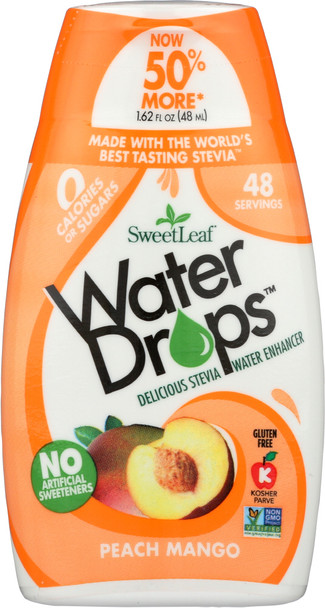 Sweetleaf Stevia: Water Drop Peach Mango, 1.62 Fo