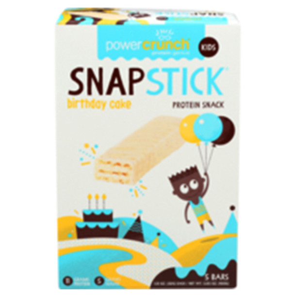 Power Crunch: Snap Sticks Birthday Cake 5ct, 160 Gm