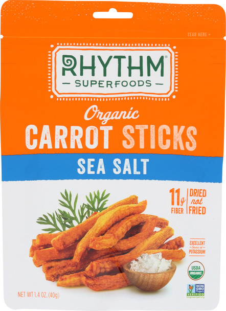 Rhythm Superfoods: Organic Seal Salt Carrot Sticks, 1.4 Oz