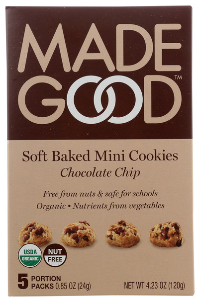 Madegood: Mini Cookies Chocolate Chip, 5 Pk