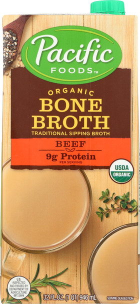 Pacific Foods: Organic Beef Bone Broth, 32 Oz