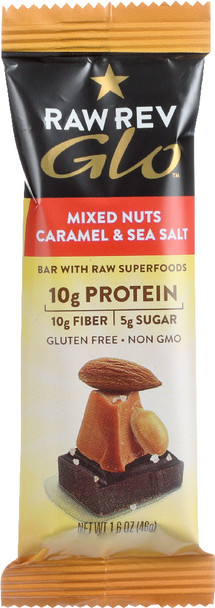 Raw Revolution: Bar Mixed Nuts Caramel & Sea Salt, 1.6 Oz