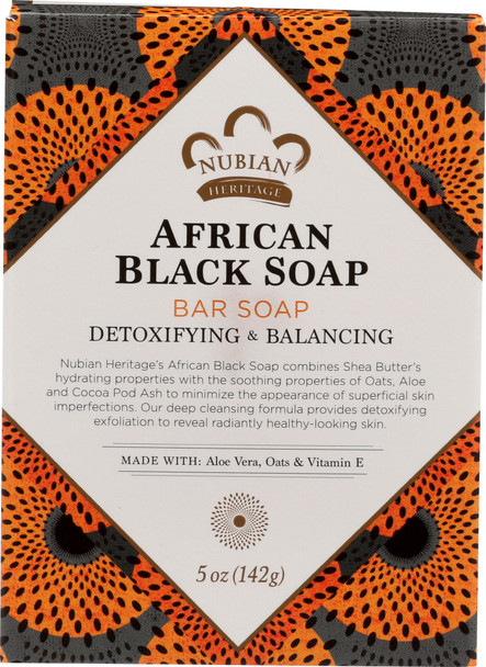 Nubian Heritage: Bar Soap African Black With Oats Aloe And Vitamin E, 5 Oz