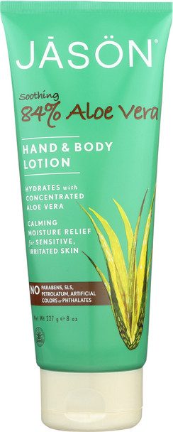 Jason: Hand & Body Lotion Soothing 84% Aloe Vera, 8 Oz