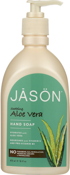 Jason: Hand Soap Soothing Aloe Vera, 16 Oz