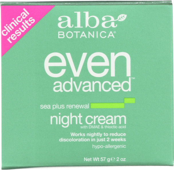 Alba Botanica: Even Advanced Sea Plus Renewal Night Cream, 2 Oz