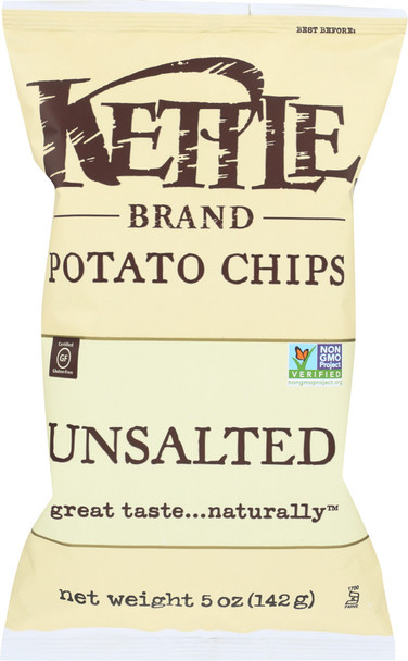 Kettle Brand: Potato Chips Unsalted, 5 Oz