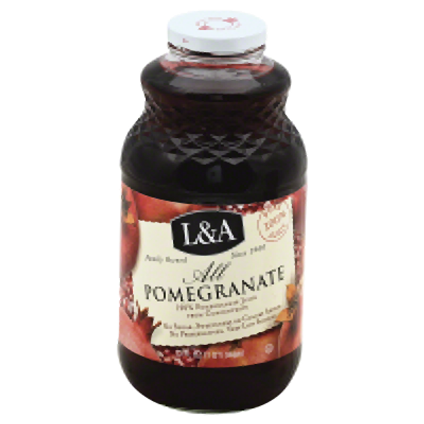 L & A Juice: All Pomegranate, 32 Oz