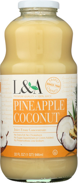 L & A: Pineapple Coconut Juice, 32 Oz