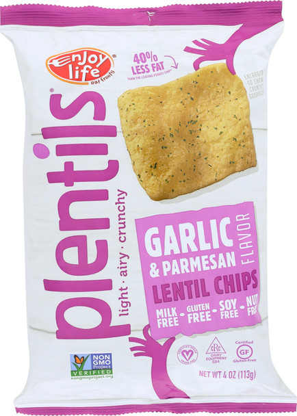 Enjoy Life: Plentils Lentil Chips Garlic & Parmesan, 4 Oz