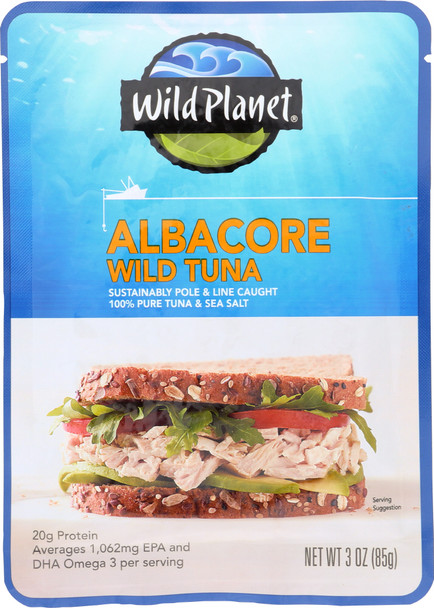 Wild Planet: Wild Albacore Tuna Pouch, 3 Oz