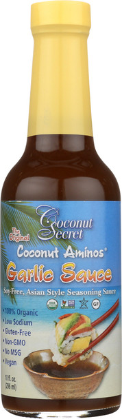 Coconut Secret: The Original Coconut Aminos Sauce Garlic, 10 Oz