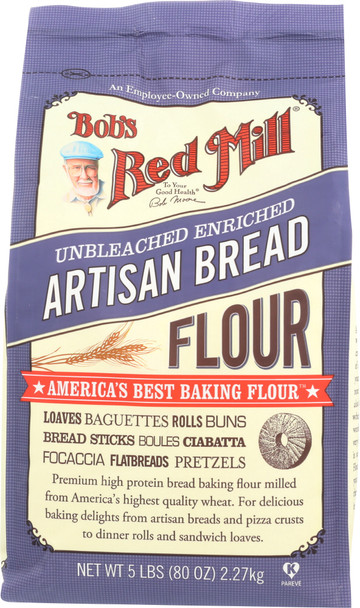 Bob's Red Mill: Unbleached Enriched Artisan Bread Flour, 5 Lb