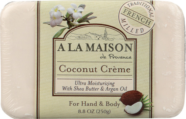 A La Maison De Provence: Hand & Body Bar Soap Coconut Cream, 8.8 Oz