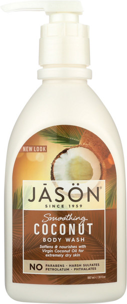 Jason: Body Wash Smoothing Coconut, 30 Oz