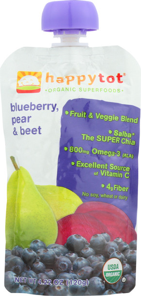 Happy Baby: Superfoods Pears, Blueberries & Beets, 4.22 Oz