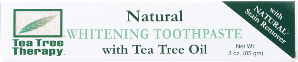 Tea Tree Therapy: Natural Whitening Toothpaste With Tea Tree Oil, 3 Oz
