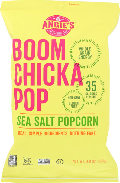 Angies: Artisan Treats Boomchickapop Popcorn Sea Salt, 4.8 Oz