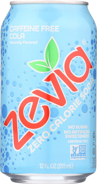 Zevia: Zero Calorie Soda Caffeine Free Cola 6-12 Fl Oz, 72 Fl Oz