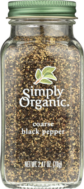 Simply Organic: Black Coarse Grind Pepper, 2.47 Oz