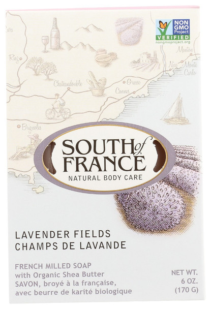 South Of France: French Milled Oval Soap Lavender Fields, 6 Oz