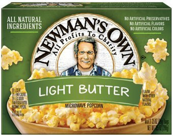 Newmans Own: Popcorn Microwave Light Butter, 10.5 Oz