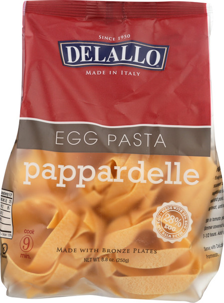 Delallo: Pasta Egg Pappardelle, 8.8 Oz