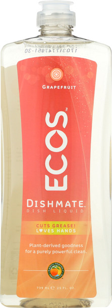 Earth Friendly: Dishmate Grapefruit Dishwashing Liquid, 25 Oz