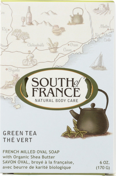 South Of France: Soap Bar Green Tea, 6 Oz