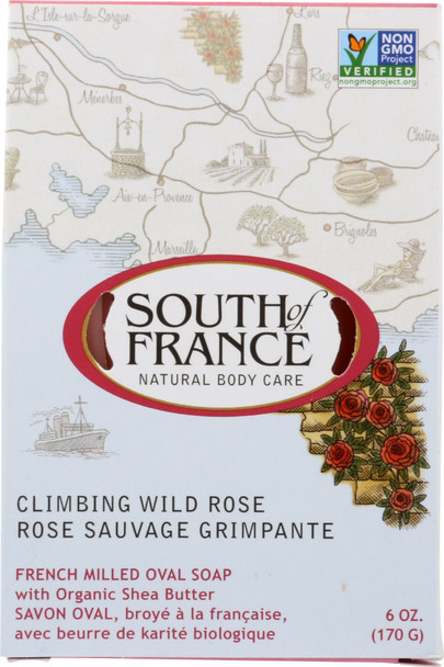 South Of France: Soap Bar Climbing Wild Rose, 6 Oz