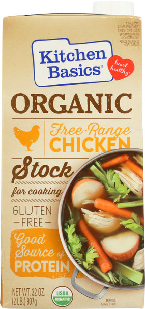 Kitchen Basics: Broth Free Range Chicken Organic, 32 Oz