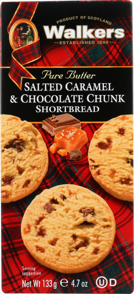 Walkers: Salted Caramel & Milk Chocolate Chunk Shortbread, 4.7 Oz