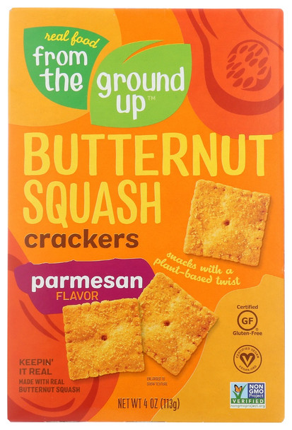 From The Ground Up: Butternut Squash Parmesan Crackers, 4 Oz