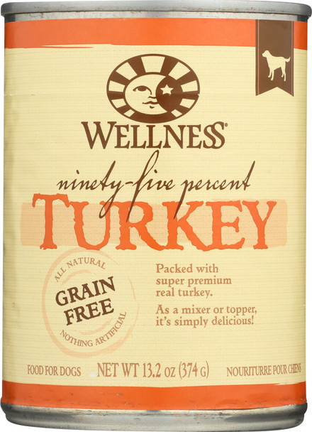 Wellness: Dog Food 95% Turkey, 13.2 Oz