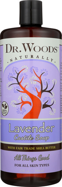 Dr Woods: Liquid Soap Lavender With Shea Butter, 32 Oz