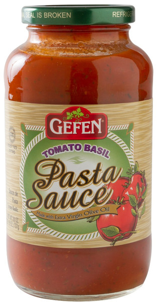Gefen: Sauce Pasta W Basil, 26 Oz