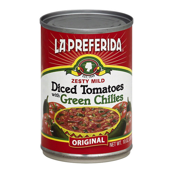 La Preferida: Diced Tomatoes With Green Chiles, 10 Oz