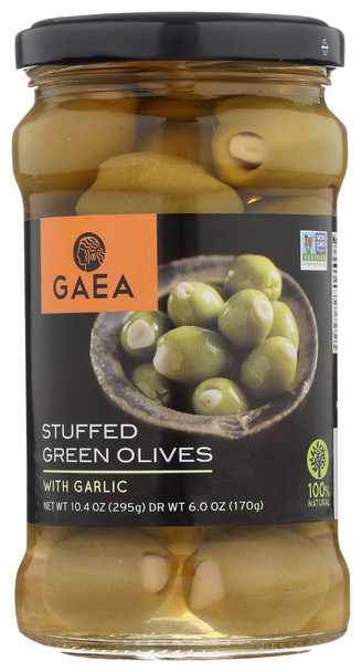 Gaea North America: Olive Stfd Grn Garlic, 6 Oz