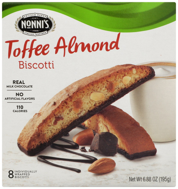 Nonnis: Biscotti Almond Toffee, 6.88 Oz