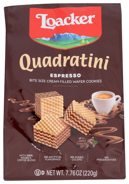 Loacker: Wafer Qudrtni Esprsso 220g, 7.76 Oz