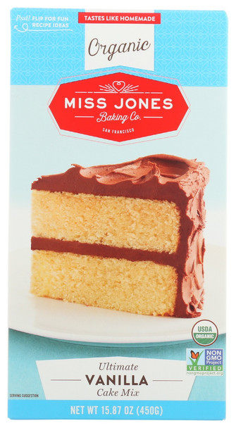 Miss Jones Baking Co: Mix Cake Vanilla Org, 15.87 Oz