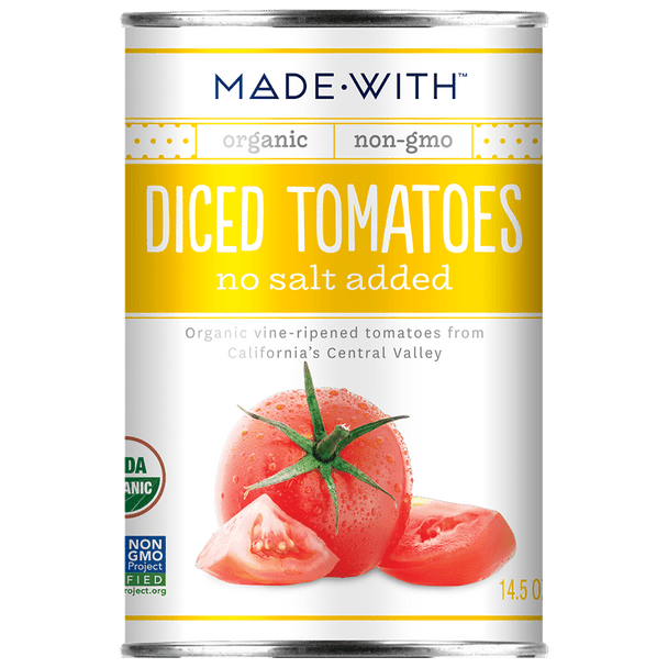 Made With: Tomato Diced No Slt Org, 14.5 Oz