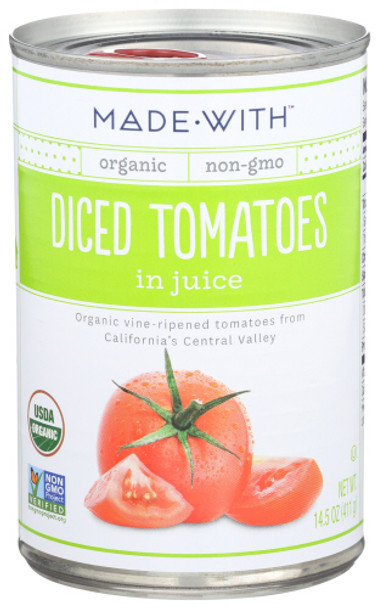 Made With: Tomatoes Diced Org, 14.5 Oz