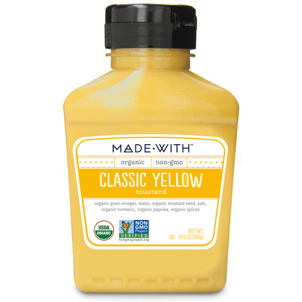 Made With: Organic Classic Yellow Mustard, 9 Oz