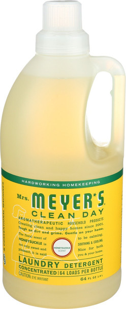 Mrs Meyers Clean Day: Laundry Detergent Honeysuckle 2x, 64 Oz