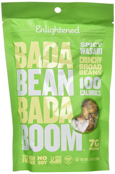 Bada Bean Bada Boom: Spicy Wasabi Crunchy Broad Beans, 4.5 Oz